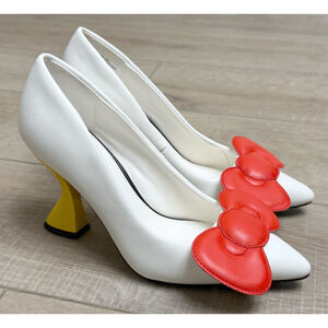 HELLO KITTY X KATY PERRY COLLECTIONS SANRIO BOW HEEL PUMPS HIGH HEELS SHOES 6.5